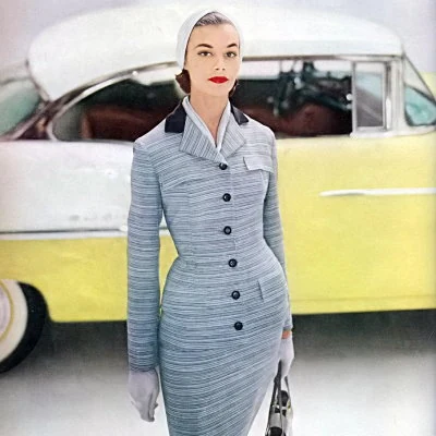 Model from 1955 Mademoiselle Magazine.