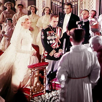 Monaco's Prince Rainier marries Hollywood movie star Grace Kelly in April 1956. The couple had met the previous year at the Cannes Film Festival.