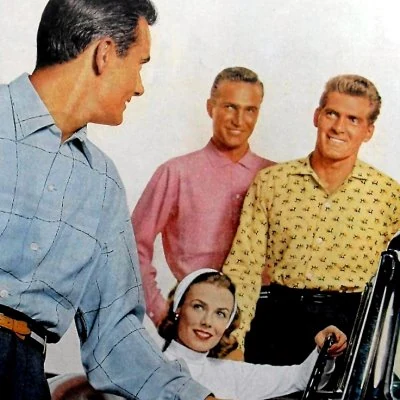 Detail from a 1956 advertisement for Arrow shirts.