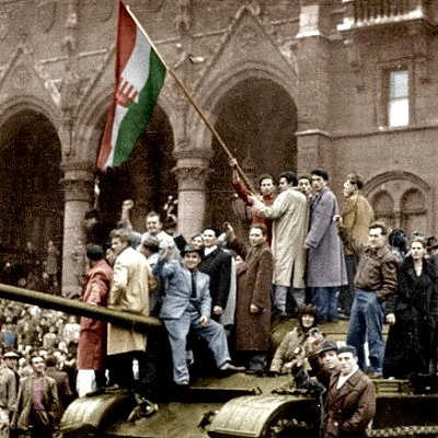 Nationwide protests against the Soviet controlled Hungarian People's Republic results in the collapse of the government. By the end of the year Soviet forces invade and install a new government, killing over 2500 Hungarian citizens in the process.