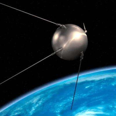 The Soviet Union launches the Sputnik 1, the first artificial satellite in space. People worldwide are able to see it move across the night sky.