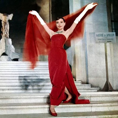 Actress Audrey Hepburn in a still from the musical comedy film Funny Face.