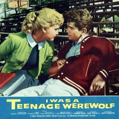 The low budget B-Movie aimed at teens, I Was A Teenage Werewolf, introduces actor Michael Landon to the world.