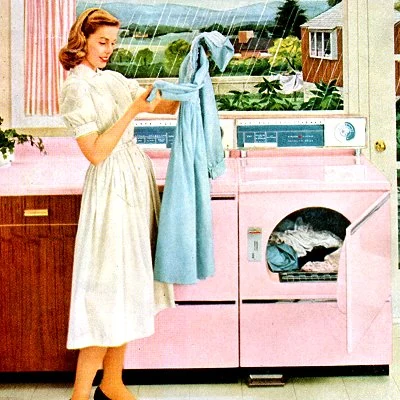 Detail from a 1958 home appliance advertisement.