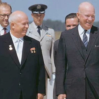 Soviet Union Premier Nikita Khrushchev visits the U.S. to meet with President Dwight Eisenhower and tour the country.