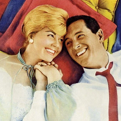 Cary Grant and Doris Day in a still from the 1959 romantic comedy film Pillow Talk.