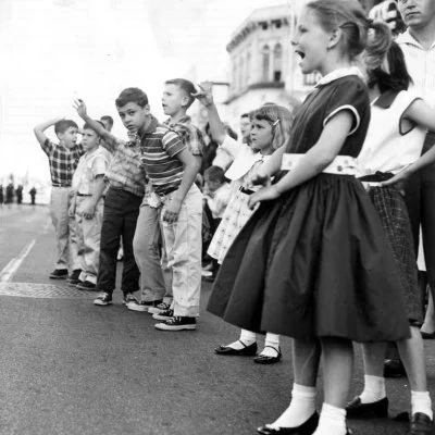Children at parade in 1959.