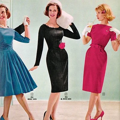 Women's fashion from a 1961 catalog page.