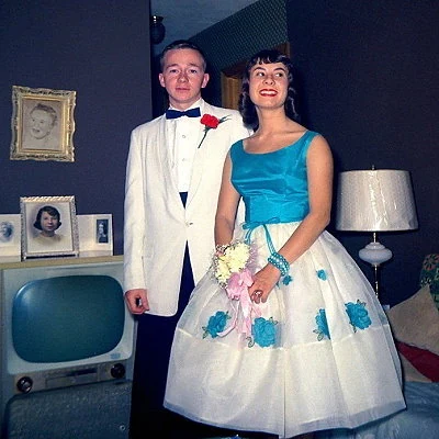 The obligatory pre-prom photo in the living room.