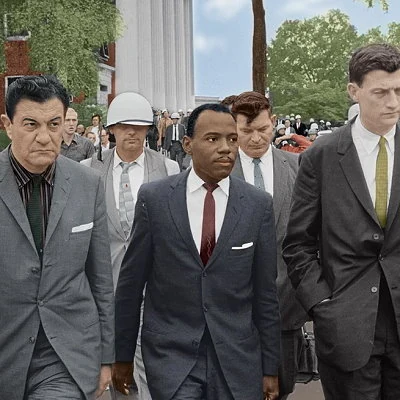 After a year of legal challenges, James Meredith becomes the first African American to enroll at the University of Mississippi. Meredith's enrollment led to riots at the all-white university and the National Guard and federal troops are brought in to escort Meredith to and from classes.