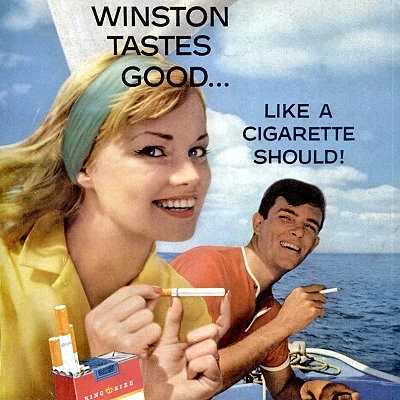 Winston cigarette ad 1962.