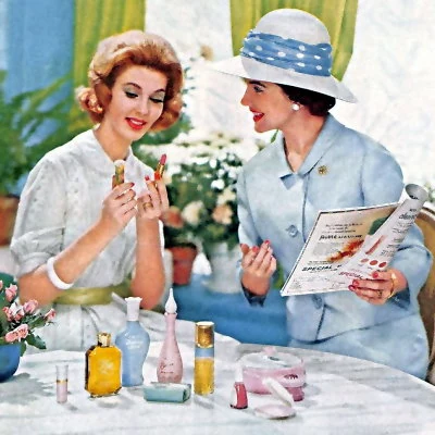 1963 advertisement for Avon cosmetics entitled Avon Calling.