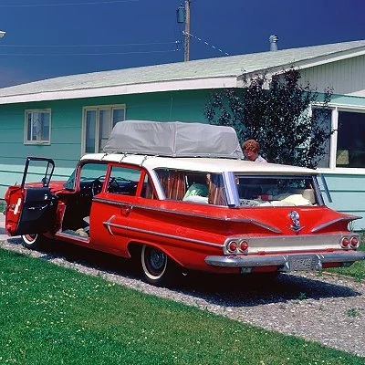 A photo showing preparations for a family vacation.