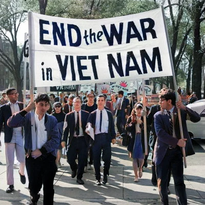 The anti-war movement grows in the US and worldwide as the Vietnam conflict escalates. US college students begin demonstrating against the Vietnam War and the "draft" as more American troops are deployed.