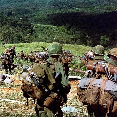 President Johnson continues to escalate the number of US troops in South Vietnam, from an initial contingent of 3,500 in March 1965 to nearly 500,000 American troops by the end of 1966. The lottery draft system is used, with college students exempted.