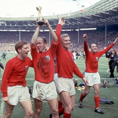England defeats Germany to win the 1966 World Cup Final.