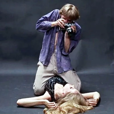 Blow-Up is a hit movie thriller set in the UK fashion photography industry and directed by Michelangelo Antonioni.