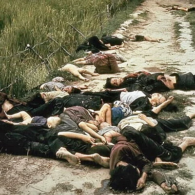 Civilians killed in the Vietnamese village of My Lai by US troops. The deaths of over three hundred unarmed men, women and children led to charges against 26 U.S. soldiers.