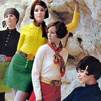 Detail from 1968 women's fashion photo shoot.