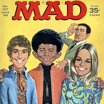 Founded in 1952, Mad Magazine was an American satirical humor magazine poking fun at popular culture, the news and everything in between. The magazine is thought to have influenced young people in developing a "skeptical" or "outsider" view of the world.