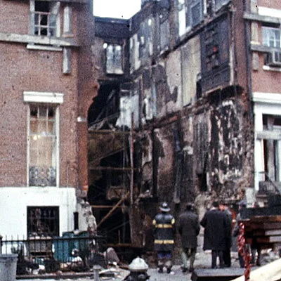 An explosion in a Greenwich Village, NYC townhouse kills three members of the radical anti-government group the Weather Underground. The three killed and two survivors were making bombs which they had intended to detonate at a Fort Dix, New Jersey military dance.