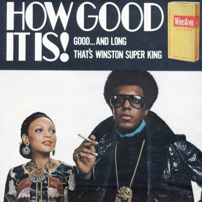 1972 cigarette advertising for Winston Kings.