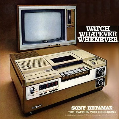 Sony (Betamax) and Panasonic (VHS) bring competing video cassette formats to the US. 