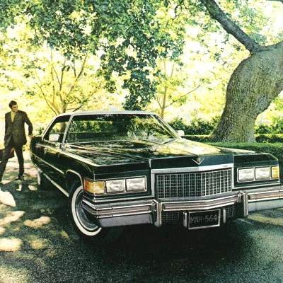 Photo detail from 1976 Cadillac advertisement.