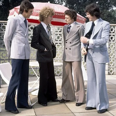 Detail from a 1976 men's fashion photo shoot.