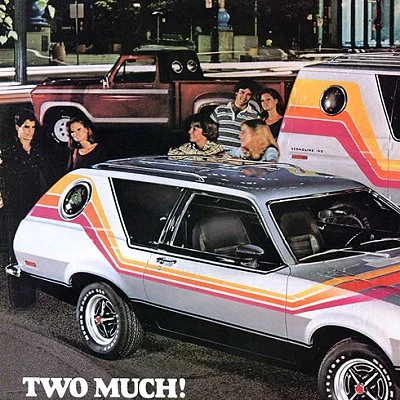 1977 advertisement for Ford Cruising Wagon and Van