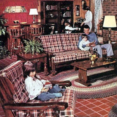 Detail from a 1977 ad showing Sears Open Hearth furniture collection.