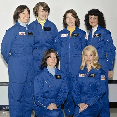 NASA names the first six female astronauts in 1978. Following years of training, Sally Ride becomes the first woman in space in 1983.