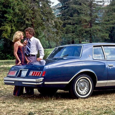 Detail from an advertisement for the 1978 Chevy Monte Carlo.