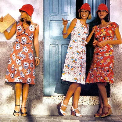 1978 Women's fashion photo shoot.