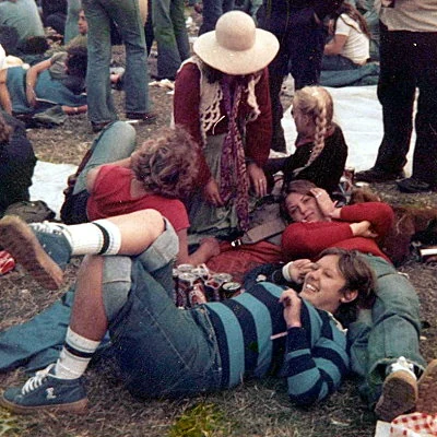 Rock fans at the 1979 Reading (UK) Festival.