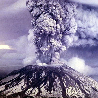 The Mt. St. Helens volcano in Washington erupts on March 18, 1980 killing 57 people and causing over $1 billion in damage.