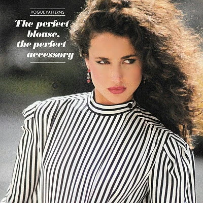 Detail from Vogue Magazine fashion shoot featuring model (and later actress) Andi McDowell.