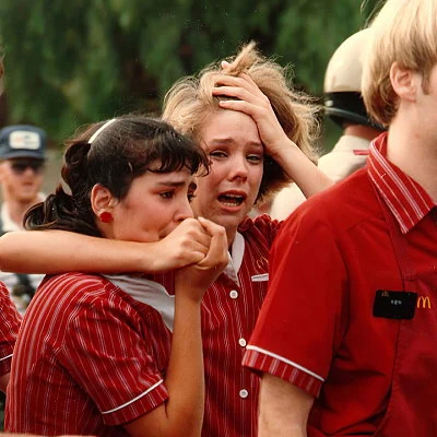 A mass shooting by a lone gunman at a San Diego, California McDonald's restaurant kills 21 and injures 19. It was the deadliest mass shooting ever in the US at the time.