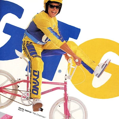 GT Freestyle bike advertisement featuring BMX star Martin Aparijo.