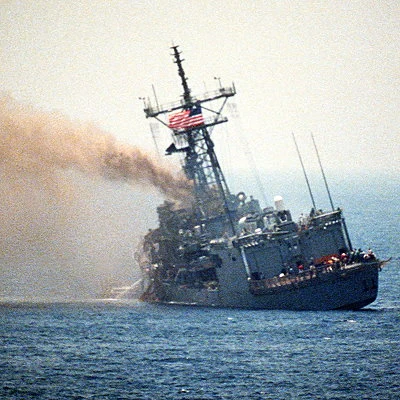 On May 17th, an accidental missile attack is launched by Iraq on the US Navy frigate USS Stark killing 37 US sailors.