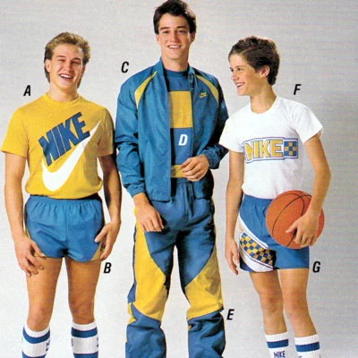 Catalog page with Nike sportwear.