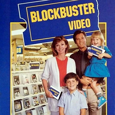 The cover of the 1988 Blockbuster Video catalog. At it's peak in 2004 there were over 9,000 Blockbuster Video stores employing over 84,000 people. Today only one remains.