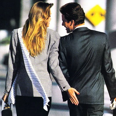 Detail from a Revlon ad for Charlie perfume.