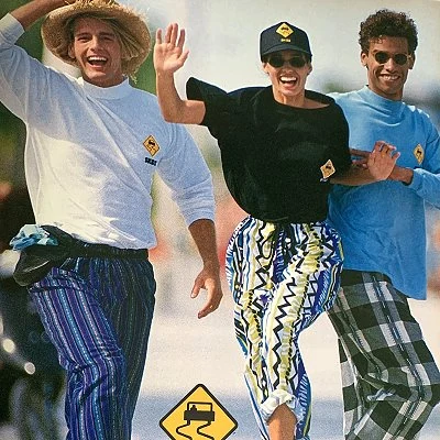 Detail from an advertisement for Skidz clothing.