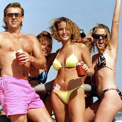 College kids on Spring Break in Galveston, Texas.