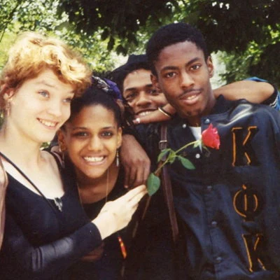 Friends at New York City's Flag Day Parade 1991.
