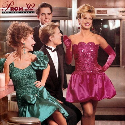 Prom fashions in a 1992 ad from Sassy magazine.