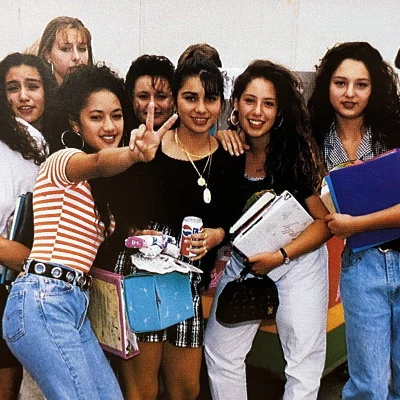 Girls gather at Huntington Beach, California high school.