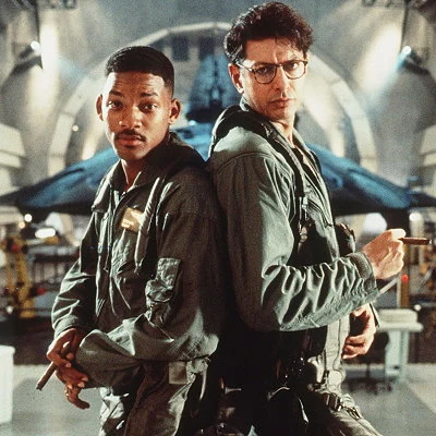The number one box office hit of 1996 is the sci-fi film Independence Day starring Will Smith, Jeff Goldblum and an ensemble cast.