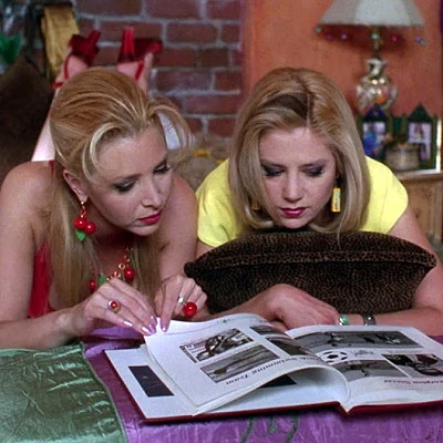 Lisa Kudrow and Mira Sorvino in the popular comedy film Romy and Michele's High School Reunion.